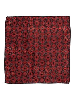 The Tie Hub - Flower Network Red Floral Pocket Square For Men