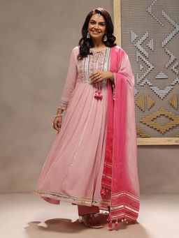 Kyra by Bhavna - Pink Inaaya Anarkali with Pant and Dupatta