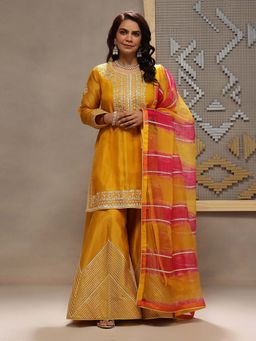 Kyra by Bhavna - Mustard Maahira Kurta with Sharara and Dupatta