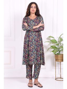 W - Multi-Colour Multicolour Floral Printed Flared Co-Ord Set