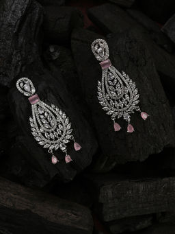 Sohi - American Diamond Silver Plated Earring