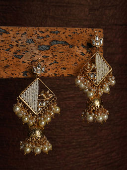 Sohi - Gold Plated Designer Geometric Studs