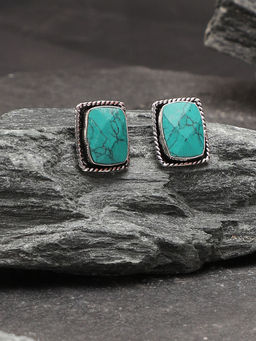 Sohi - Silver Plated Designer Stone Stud