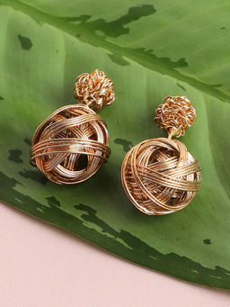 Sohi - Rose Gold Bling Stud Earrings