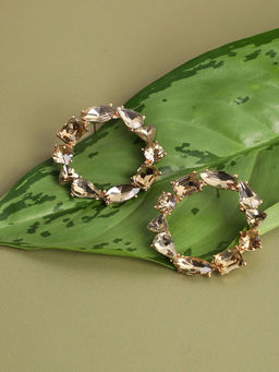 Sohi - Gold Stone Designer Stud Earrings