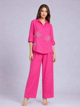 SHAYE - Pink Embroidered Co-Ord Set