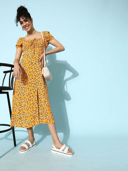 STREET 9 - Yellow Printed Dress