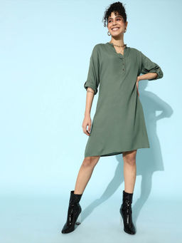 STREET 9 - Olive Basic Dress