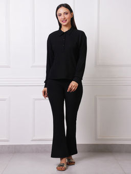 Exude - Black Collar Co-Ord Set