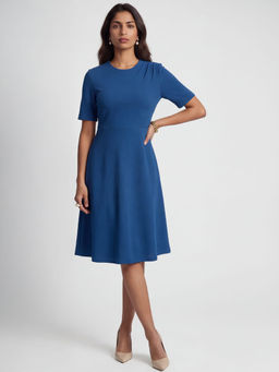 Exude - Blue Elara Structured Dress