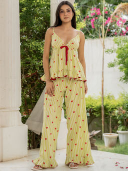 HOUSE OF JAMOTI - Lemon Heart Cotton Co-Ord Set