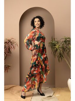 Beatnik - One Shoulder Multi-Colour Dress