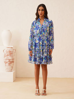 Beatnik - Peasant Blue Dress