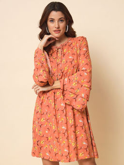 Beatnik - Peasant Salmon Dress