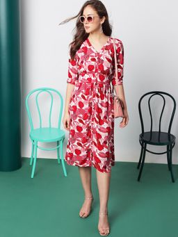 VERO MODA - Women Floral Printed Multicolor Casual Dress