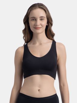 Jockey - 1870 Wirefree Padded Tencel Micro Modal Elastane Lounge Bra - Black