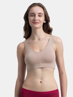 Jockey - 1870 Wirefree Padded Tencel Micro Modal Elastane Lounge Bra - Mocha