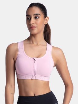 Jockey - MI10 Wirefree Microfiber Elastane Full Coverage Active Bra - Bleached Mauve