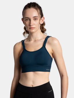 Jockey - MI16 Wirefree Microfiber Elastane Racerback Active Wear Sports Bra - Pageant Blue