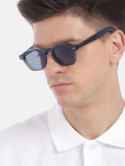 Carlton London - Men UV Protected Blue Lens Round Sunglasses