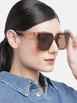 Carlton London - Women UV Protected Brown Lens Square Sunglasses