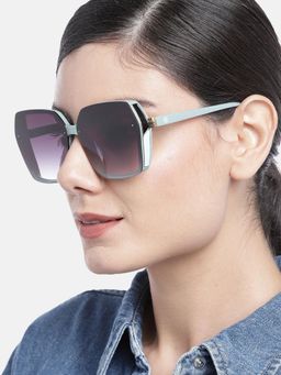 Carlton London - Women UV Protected Black Lens Square Sunglasses