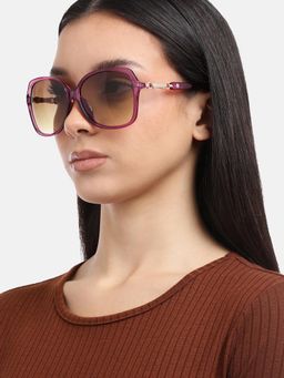 Carlton London - Women UV Protected Brown Lens Rectangle Sunglasses