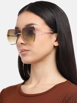 Carlton London - Women UV Protected Brown Lens Square Sunglasses