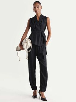 RAREISM - Black Solid Side Pocket Joggers