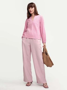 RAREISM - Women Pink Mid Rise Solid Pants