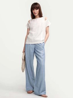 RAREISM - Women Blue Mid Rise Solid Pants