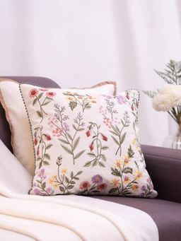 Haus & Kinder - Signature Garden Reverie Embroidered Cushion Cover 16 x 16 IN