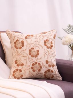 Haus & Kinder - Signature Vintage Vines Embroidered Cushion Cover 16 x 16 IN
