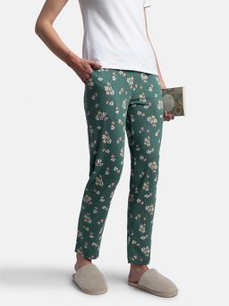 Jockey - RX09 Women Micro Modal Cotton Printed Pyjama - Sage Brush Green