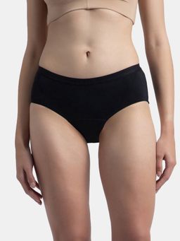 Jockey - 1871 Women Tactel Microfiber Elastane Stretch Period Panty - Black
