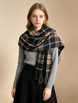 CrossKulture - Checkered Multi-Color Scarf for Women