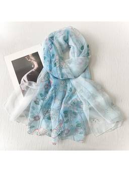 CrossKulture - Chiffon Blue Scarf for Women
