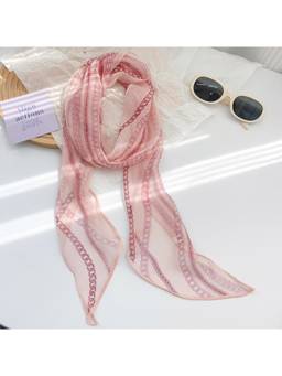 CrossKulture - Chiffon Pink Scarf for Women