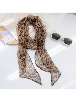 CrossKulture - Chiffon Brown Scarf for Women