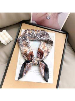 CrossKulture - Floral Print Poly Silken Multi-Color Scarf