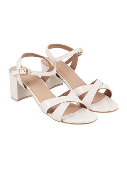 LAZERA SHOES - Beige Refined Medium Heel Casual Sandal