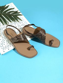 LAZERA SHOES - Black Flat Sandals