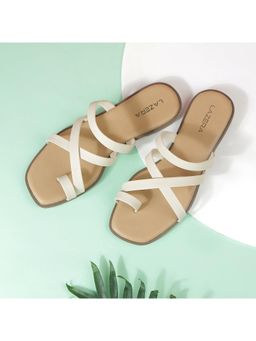 LAZERA SHOES - Beige Minimal Slip-On Flats