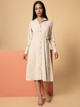 Twenty Dresses by Nykaa Fashion - Off White It Is A Tie Dress