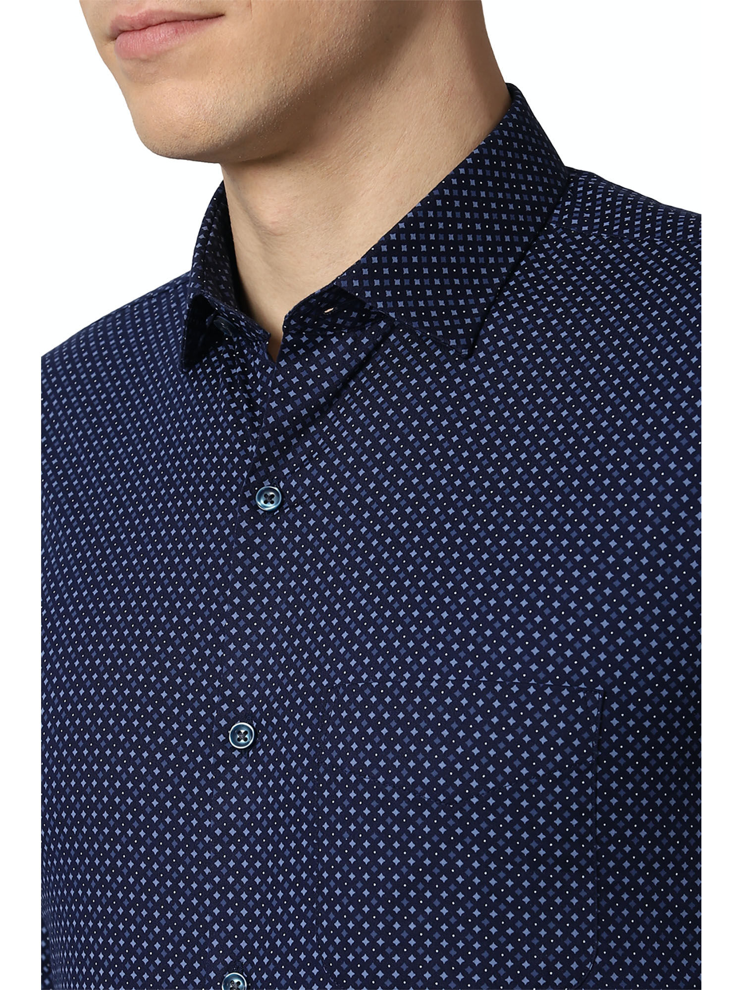 Buy Peter England Blue Formal Shirt 