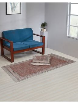 Fabindia - Red Alta Cotton Hand Block Printed Floor Cushion Cover