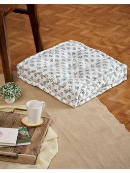 Fabindia - Mihira Ohina Cotton Hand Block Printed Floor Cushion Filled