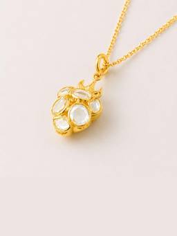 Isharya - White Grape Pearl Mirror Gold Plated Charm