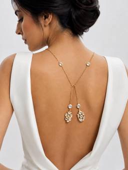 Isharya - White Chainmail Mirror 18K Gold Plated Necklace