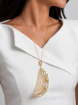 Isharya - White Comb Crystal 18K Gold Plated Charm